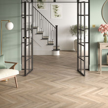 Load image into Gallery viewer, Camaro LVT Naked Blond Oak Herringbone £42 Per Meter = £62.16 Per Pack
