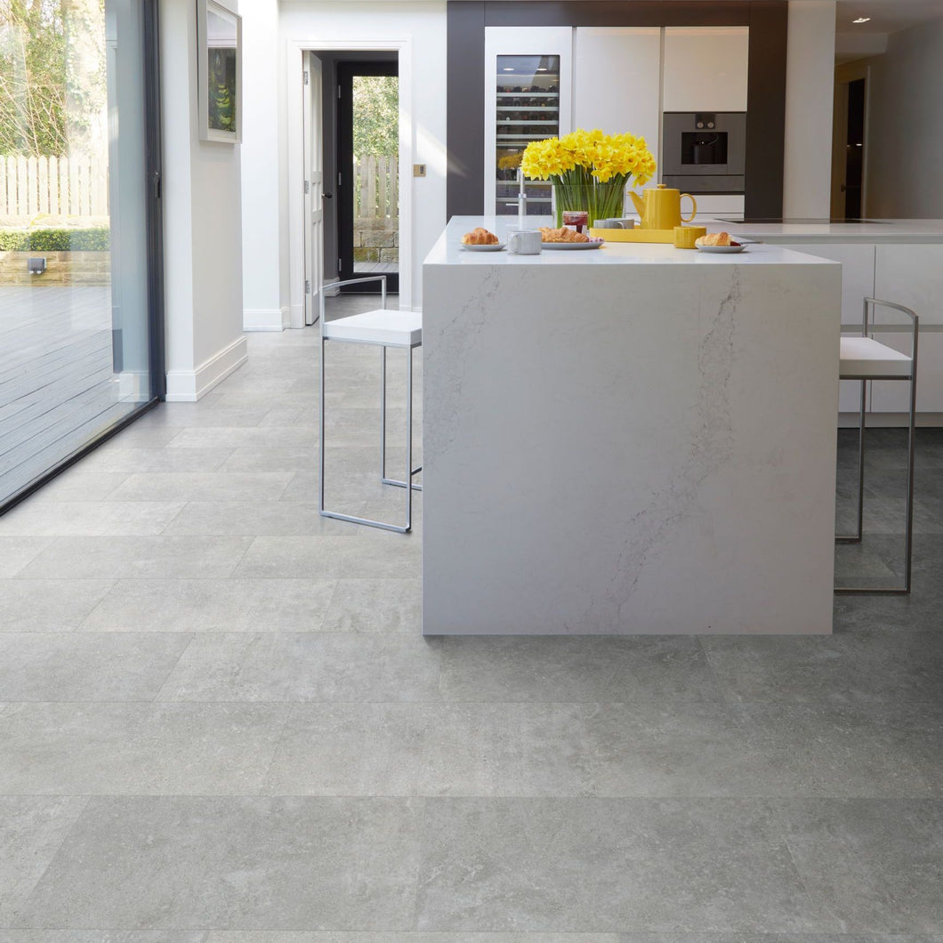 Camaro LVT Tribeca Cement Tile £42 Per Meter = £93.24 Per Pack