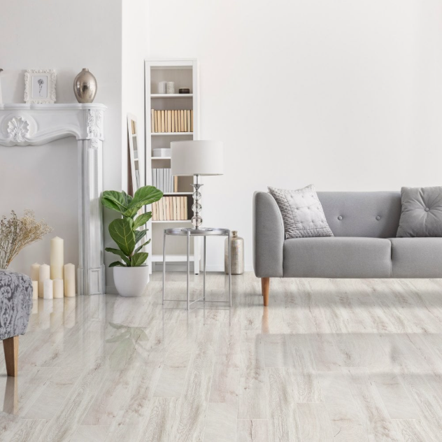 Kaindl Easy Touch 8mm Oak Fresno Snow High Gloss Laminate Flooring (O251) £21 Per Metre = £46.20 Per Pack