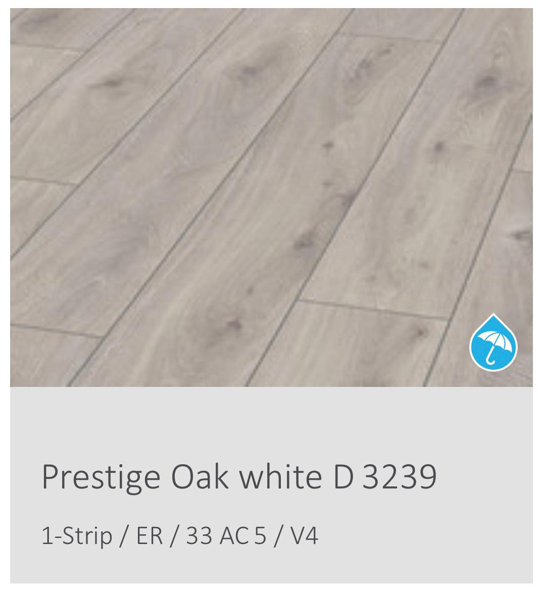 Prestige Oak White Laminate (D3239) £17.50 Per Metre = £20.80 Per Pack