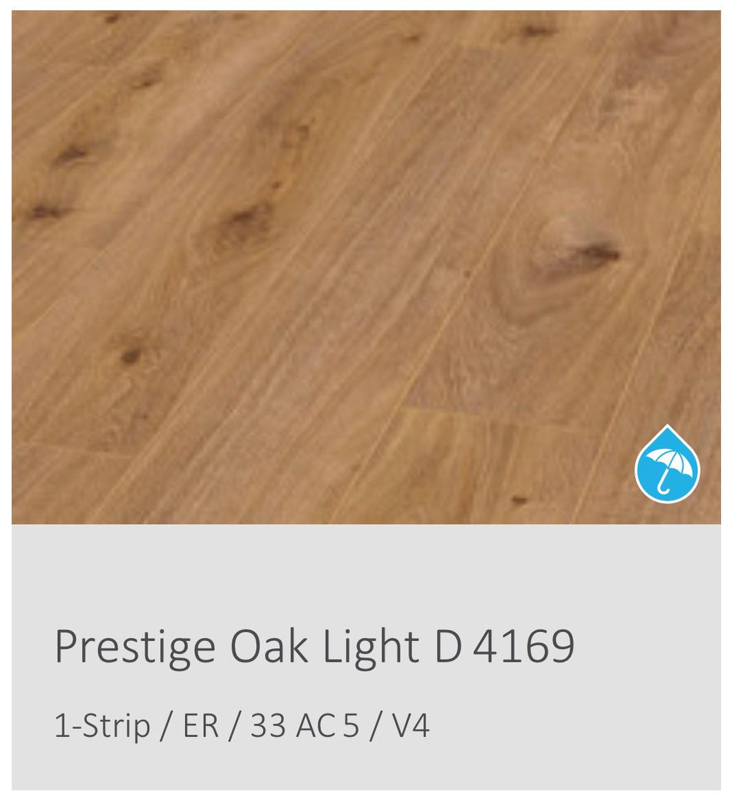 Prestige Oak Light Laminate (D4169) £17.50 Per Metre = £20.80 Per Pack