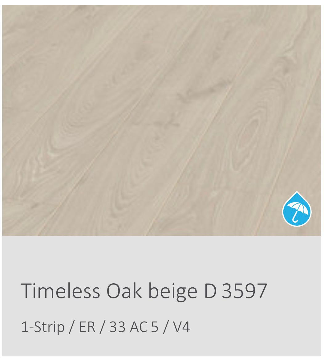 Timeless Oak beige Laminate (D3597) £17.50 Per Metre = £20.80 Per Pack